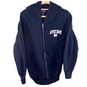 Crable Sportswear Notre Dame Full Zip Hoodie Mens M Navy Blue Collegiate Thick